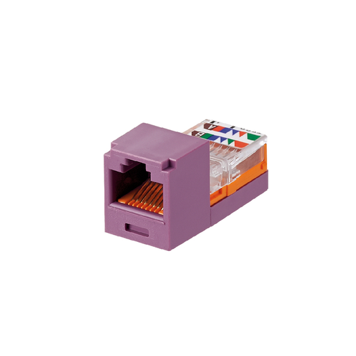 Mini-Com® UTP RJ45 Cat 5e Leadframe Jack Module, Violet