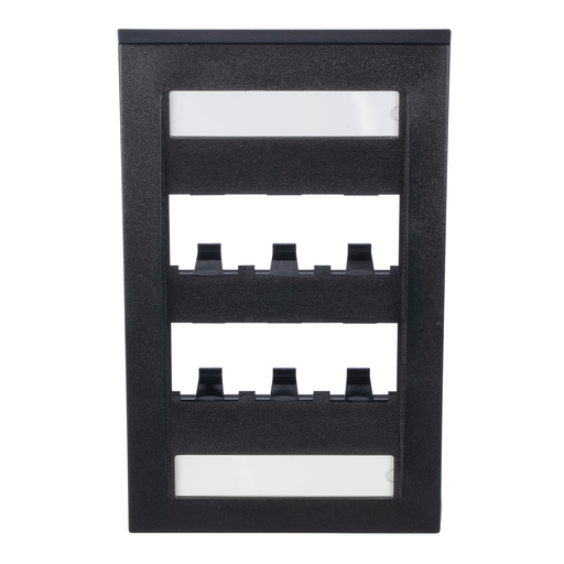 Mini-Com®, Executive, Faceplate, 6 port, Black