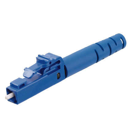 Product image for Panduit FLCSS3.0BU Field Polish LC Connector, Simplex, 9m Singlemode, 3.0mm Blackue Boot