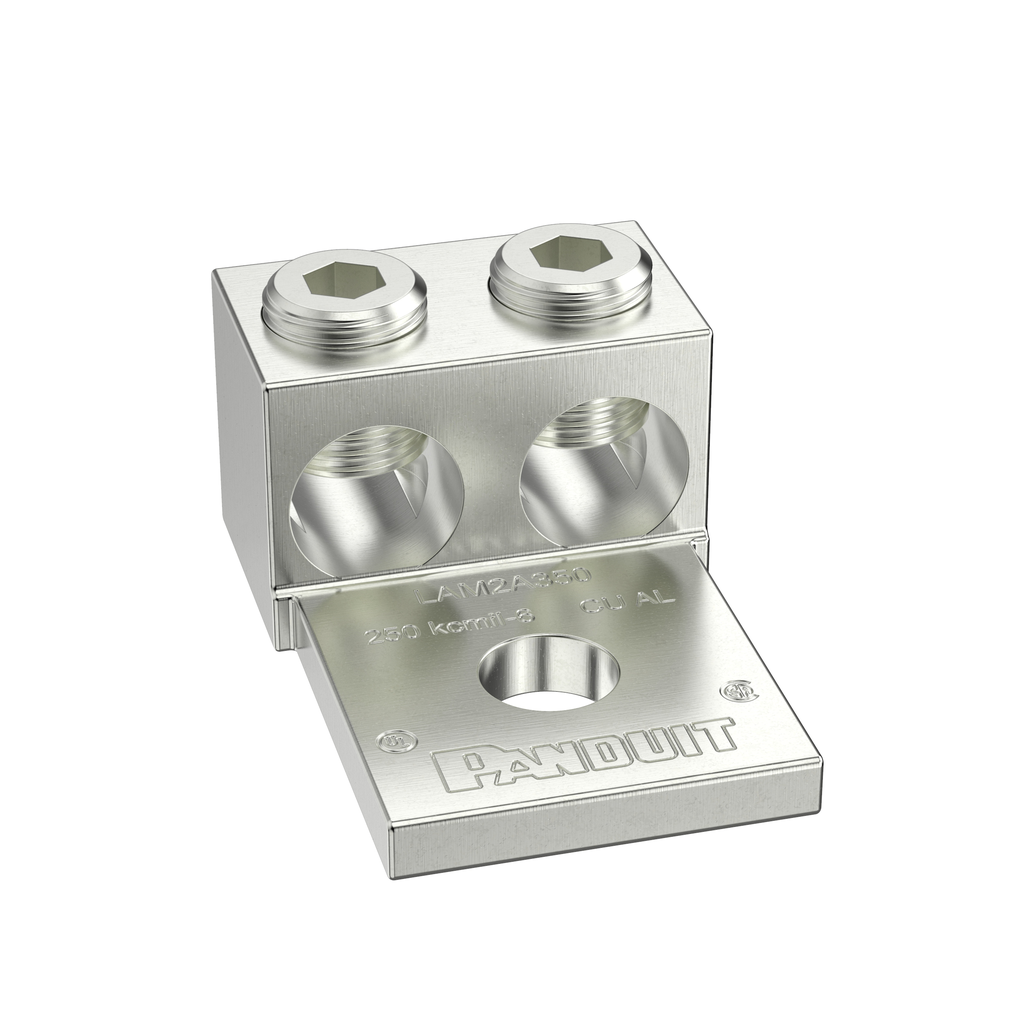 Mayer-DDS-Pan-Lug™ LAM2A350-12-6Y Mech Con-Lugs, 350, Tin Plt Al, Strt, One 1/2" Stud, PK6-1