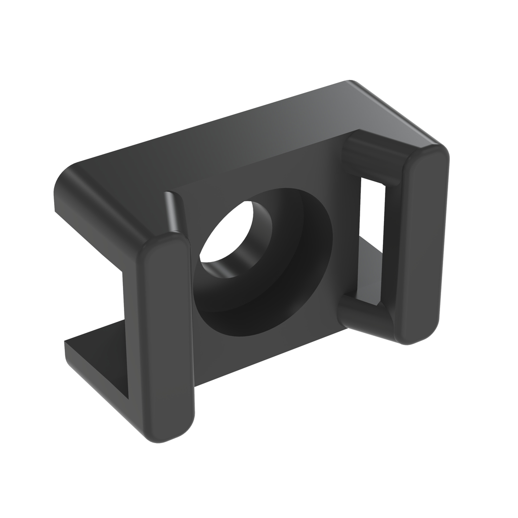 Product image for Panduit TM2S8-C0 Cable Tie Mount, .43" (10.9mm)W, #8 Screw (M4), Weather Resistant Nylon
