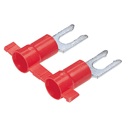 Mayer-DDS-Reel Smart™ PV18-6LFB-3K Lock Fork Terminal, Red, Vinyl, 18-22 AWG, #6 Stud-1