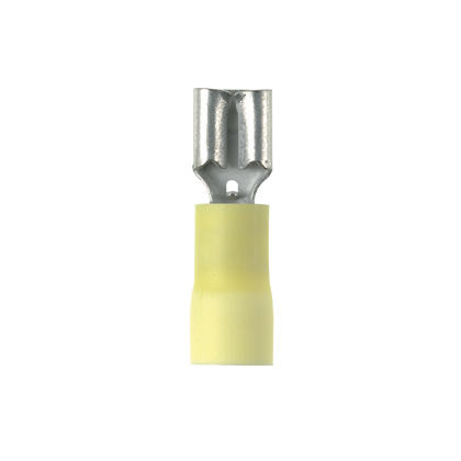 Mayer-DDS-Pan-Term® DV10-250-D Disconnect, Yellow, Vinyl, 10-12 AWG, 0.25" Tab, PK500-1