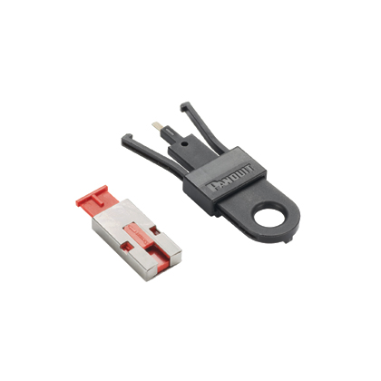Product image for Panduit PSL-USBA-L Package of fifty USB Type 'A' blockout devices and five removal tools.