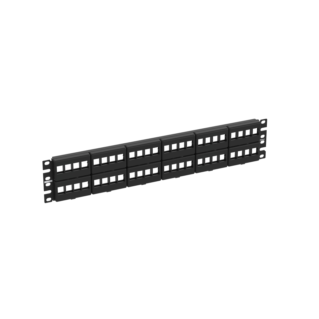 Mayer-DDS-NetKey® Patch Panel, 48 Port, 2 RU, BL-1