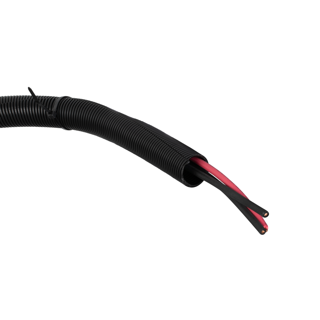 Product image for Panduit CLT188PUV-0 Corr. Loom Tubing, 1.88"x885', UV Resistant Black