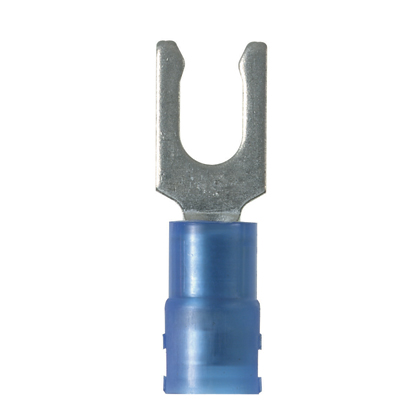 Product image for Panduit PN14-6LF-C Pan-Term® Nylon-Insulated Flanged Fork Terminal