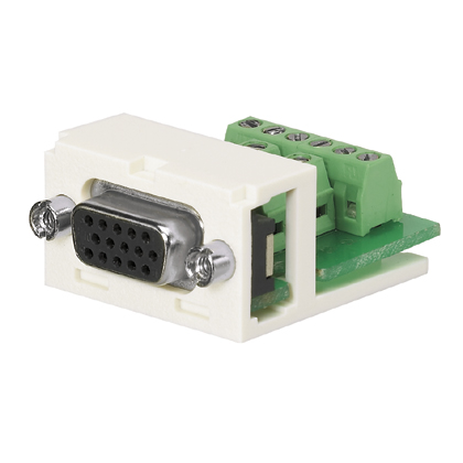 Product image for Panduit CMD15HDEIY Panduit D-Subminiature Module, 15 Pin, Electric Ivory