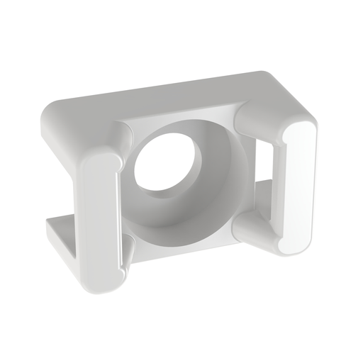 Mayer-DDS-TM2S8-C Cable Tie Mount, Natural, PA 6.6, 0.63x0.43", #8 Screw, PK100-1