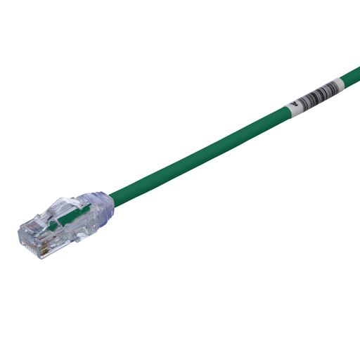 Product image for Panduit UTP28X10GR Cat 6A 28 AWG UTP Copper Patch Cord, 10 ft, Green