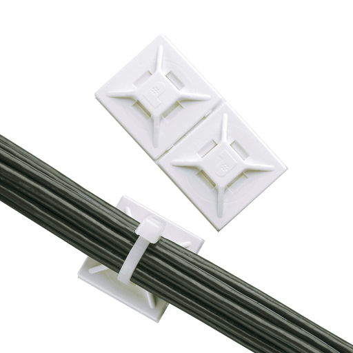 Product image for Panduit ABMM-D Cable Tie Mount, Non-Adh, .75"x.75" (19.1mm x 19.1mm), WH