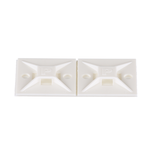 Mayer-DDS-ABM112-A-C Cable Tie Mount, White, PA 6.6, Rubber Adh., 1.12x1.12", PK100-1