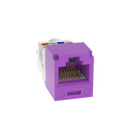 Product image for Panduit CJ688TPVL UTP RJ45 Cat 6 TP-Style Jack Module, Violet