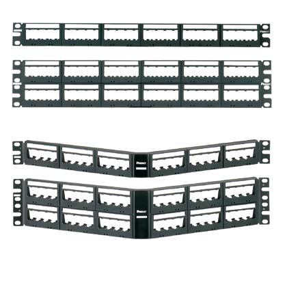 Product image for Panduit UICMPP48BLY , Flat,Unshielded, Patch Panel, 48 Port, 2 RU, Black