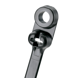 Dome-Top® BC2S-S10-C0 Locking Clamp Barb Tie, Black, UV PA6.6, M5, 8.5"L, 50lb