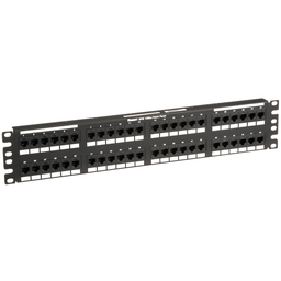 Cat 6A Punchdown Patch Panel, 48 Ports, 2 RU, BL