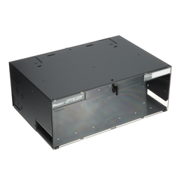 Opticom® Rack Mount Enclosure, Black, 4 RU, 12 FAP/Cassette Slots