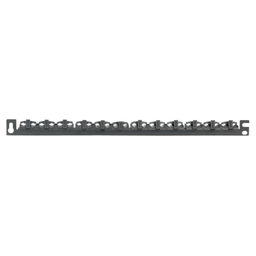 Panduit SRBWCY Strain Relief Bar, With Clips, 1 RU, Blackack
