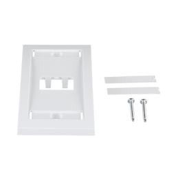 Mini-Com® Faceplate, 2 Port, White