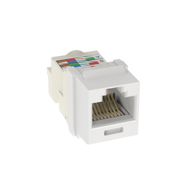 Product image for Panduit NK6TMWH UTP RJ45 Cat 6 Keystone Jack Module, White