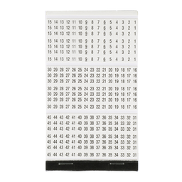 StrongHold™ PCMB-11 Pre-Printed Wire Marker Book, 11, Vinyl Cloth, White, Black