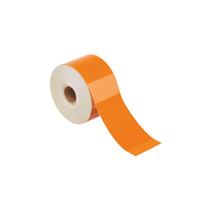 Product image for Panduit T400X000RU1 Reflective Continuous Tape, Orange, 4.00" H x 50' L