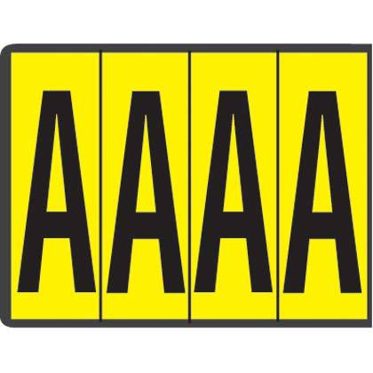 Product image for Panduit PCL200-B Letter, Vinyl Cloth, 'B', 2"H, 10/card, 25 cards/pk, Black/YL