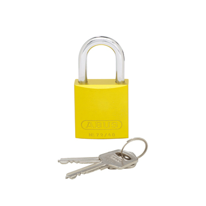 Product image for Panduit PSL-7YL Aluminum Body Padlock, Yellow