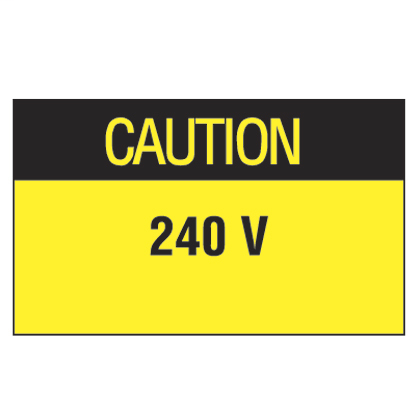 Product image for Panduit PLD-38 Label Dispenser,Polyester,'Caution 220V',1.5"x1",200 pc/disp,BL/YL
