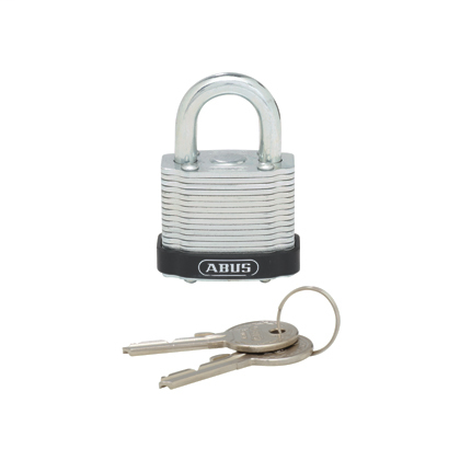 Product image for Panduit PSL-6BL Laminated Steel Body Padlock, Black Bumper