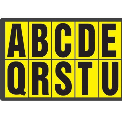 Product image for Panduit PCL062-N Letter, Vinyl Cloth, 'N', .63"H, 32/card, 25 cards/ pk, Black/YL