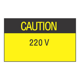 Panduit PLD-37 Label Dispenser,Polyester,'Caution 220V',1.5"x1",200 pc/disp,BL/YL