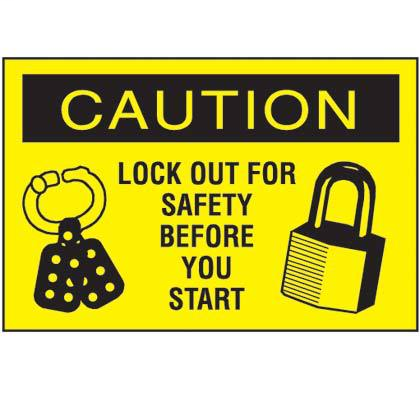 Product image for Panduit PLD-72 Label Dispenser, Polyester, 'CAUTION Lock..'1.50"x1",200 pc/disp,BL/YL