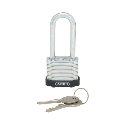 Product image for Panduit PSL-6BL-LS Laminated Steel Body Padlock, Long Shackle, Black Bumper