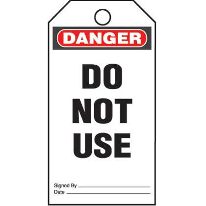Product image for PAN PVT-158-Q TAG,DANGER DO NOT USE