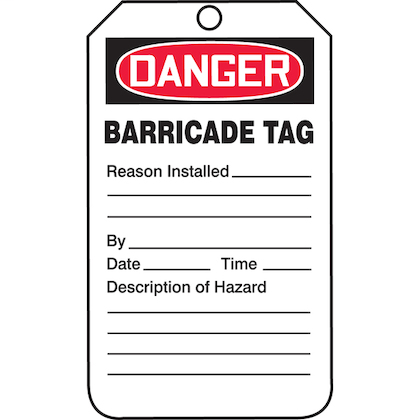Product image for PAN PCT-1066 SFTYTAG,DGR BARRICADE