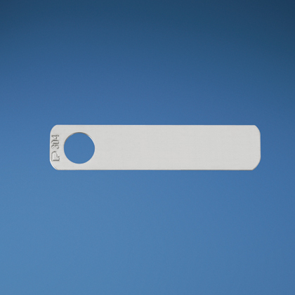 Panduit MT172W38-C Marker Tag, 304 SS, 1 Hole, 1.72" (44mm) x .38" (10mm) x .010 (.25mm) Product image for Panduit MT172W38-C Marker Tag, 304 SS, 1 Hole, 1.72" (44mm) x .38" (10mm) x .010 (.25mm)