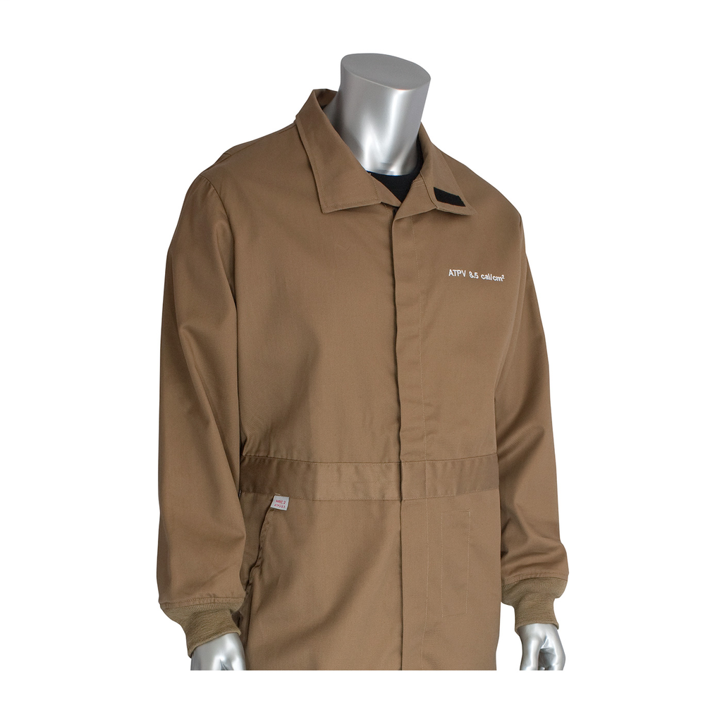 PIP 9100-2110D/3X 8 CAL FR DUALCERT. 7OZ. COVERALL, BUG REPEL,NFPA 70E & 2112, TAN LIKELY SUBJECTTO TAX PIP 9100-2110D/3X 8 CAL FR DUALCERT. 7OZ. COVERALL, BUG REPEL,NFPA 70E & 2112, TAN LIKELY SUBJECTTO TAX
