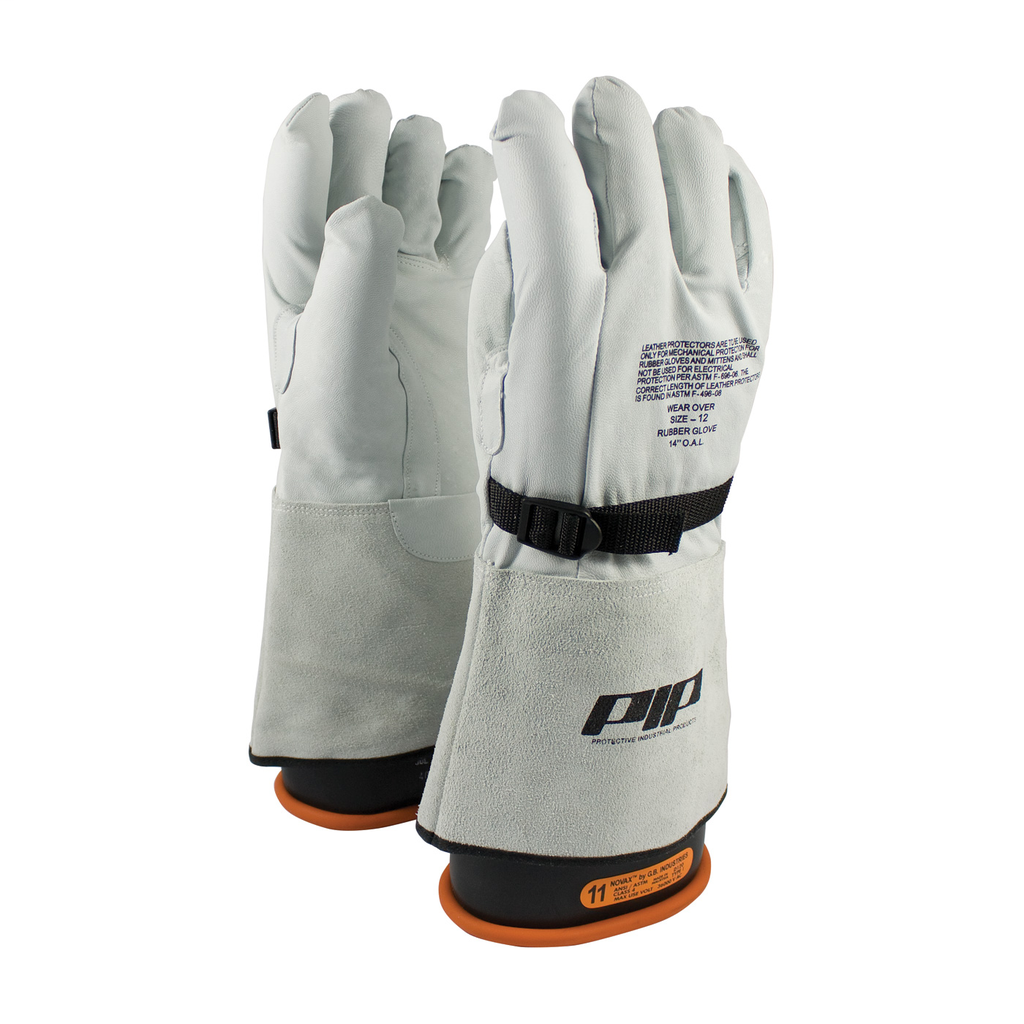 PIP 148-6000/10 LEATHER PROTECTOR,GRAIN GOATSKIN, CLASS 1-2, 14 IN.GAUNTLET CUFF LIKELY SUBJECT TO TAX PIP 148-6000/10 LEATHER PROTECTOR,GRAIN GOATSKIN, CLASS 1-2, 14 IN.GAUNTLET CUFF LIKELY SUBJECT TO TAX