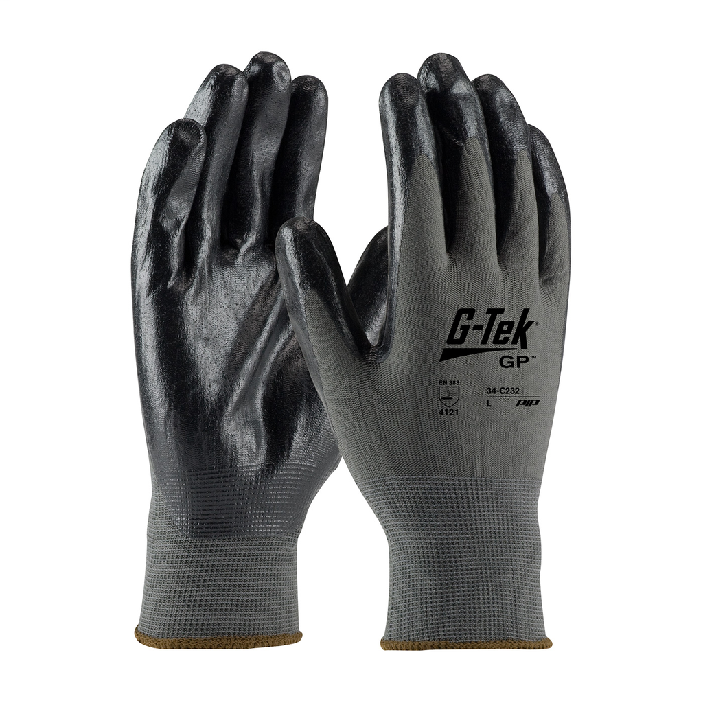 PIP 34-C232/S Small Black Nitrile Micro Foam Palm and Fingertip Coated Knit Protective Gloves PIP 34-C232/S Small Black Nitrile Micro Foam Palm and Fingertip Coated Knit Protective Gloves