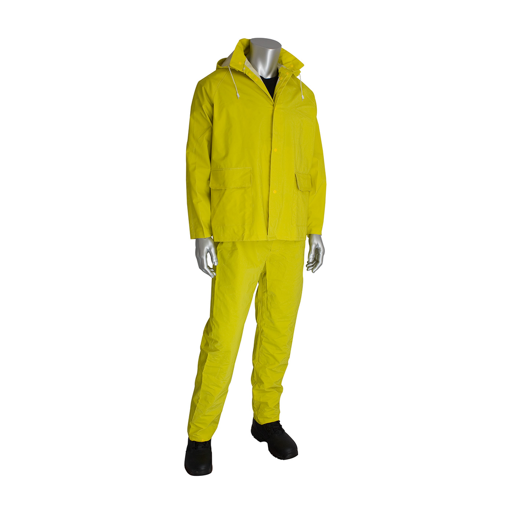 Product image for PIP 205-370FR/M Premium Treated 3-Piece Rainsuit w/ Jacket - 0.35 mm - Medium