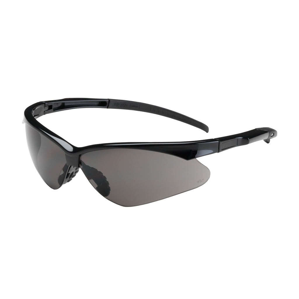 PIP 250-28-0001 Black Frame Gray Lens Anti-Scratch Coated Round Safety Glasses PIP 250-28-0001 Black Frame Gray Lens Anti-Scratch Coated Round Safety Glasses