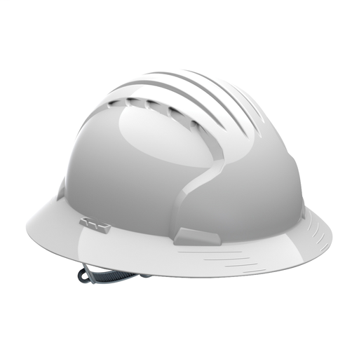 Product image for PIP 280-EV6141-10 JSP EVO FULL BRIM WHITE 6PT TEX SUSP SLIP RACHET CLASS E