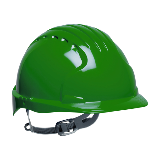 Product image for PIP 280-EV6131-30 Evolution® Deluxe Hard Hat, Standard Brim, 6-Pt Polyester Suspension, Slip Ratchet Adjustment - Green
