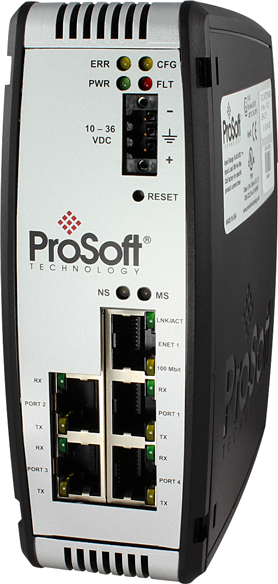 Modbus TCP/IP to Modbus Master/Slave Gateway - 4 Port