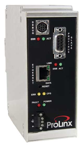 Modbus TCP/IP to PROFIBUS DP Slave Gateway
