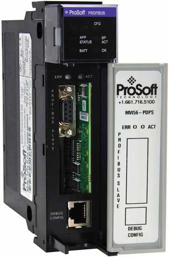 Product image for PROSOFT MVI56-PDPS PROFIBUS DP SLAVE COMMUNICATION MODULE