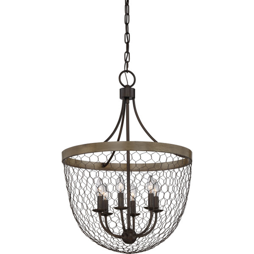 Product image for Willowstone 6 Light Foyer Pendant - Classic Gray