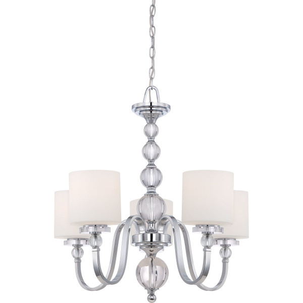 Product image for Downtown 5 Light Chandelier - Polished Chrome