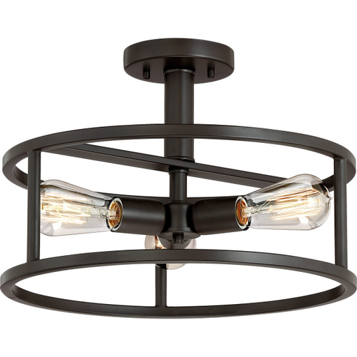 Product image for New Harbor 3 Light Semi-Flush Mount - Western Bronze
